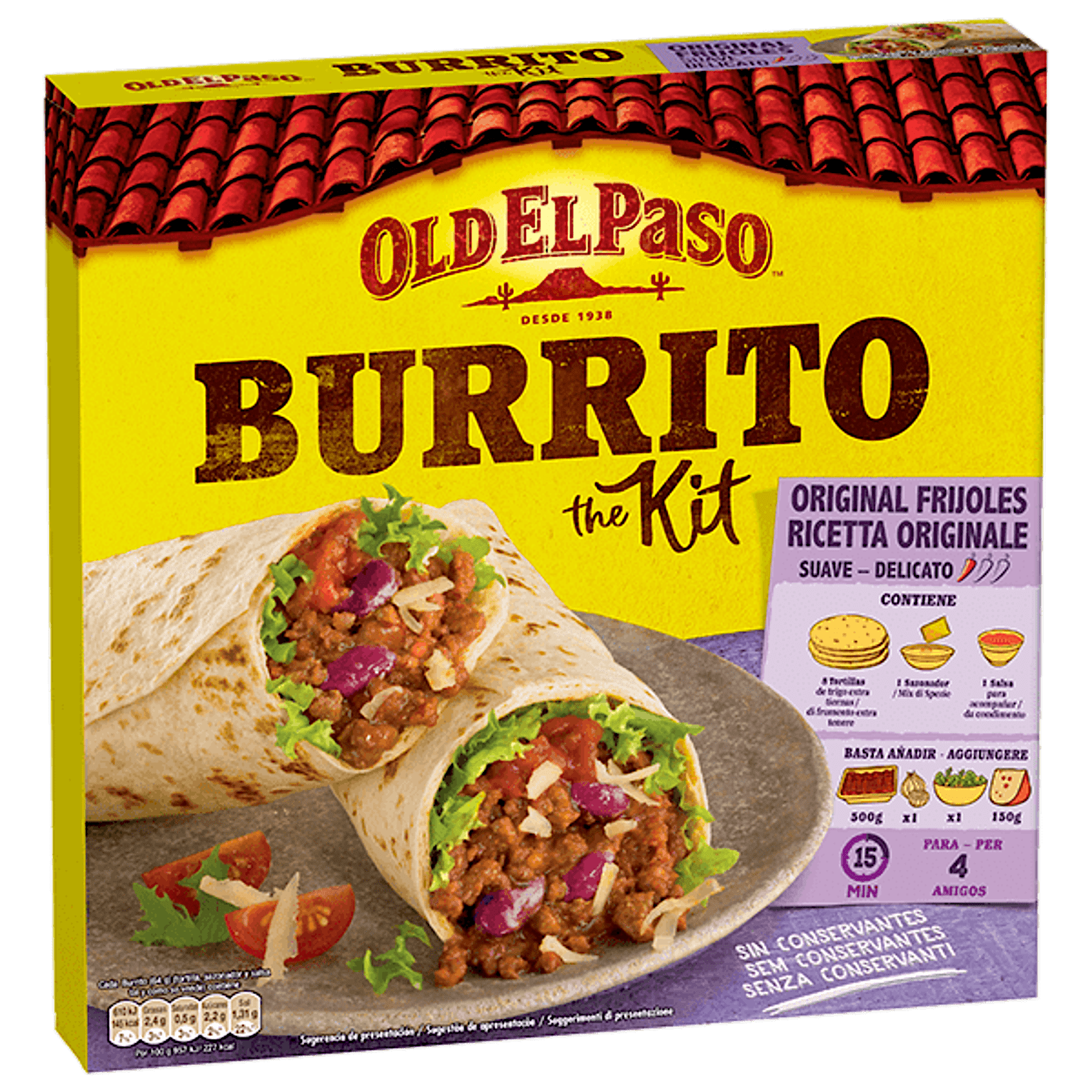 una confezione di kit Burrito originale Old El Paso